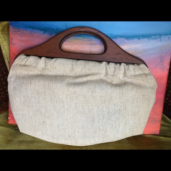 FS Originals vintage 1980’s wooden handle purse - Picture 2 of 4